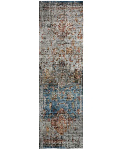 Dalyn Karaj Kj2 2'3"x7'6" Runner Area Rug In Gray