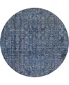 Dalyn Karaj Kj3 8'x8' Round Area Rug In Blue