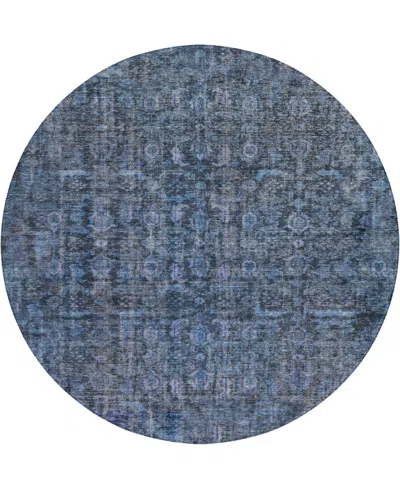 Dalyn Karaj Kj3 8'x8' Round Area Rug In Blue