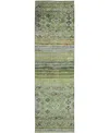 Dalyn Karaj Kj4 2'3"x7'6" Runner Area Rug In Green
