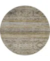 Dalyn Karaj Kj4 8'x8' Round Area Rug In Brown
