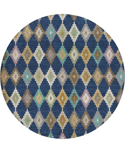 Dalyn Kenner Kn10 8'x8' Round Area Rug In Blue