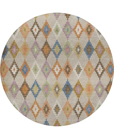Dalyn Kenner Kn10 8'x8' Round Area Rug In Brown