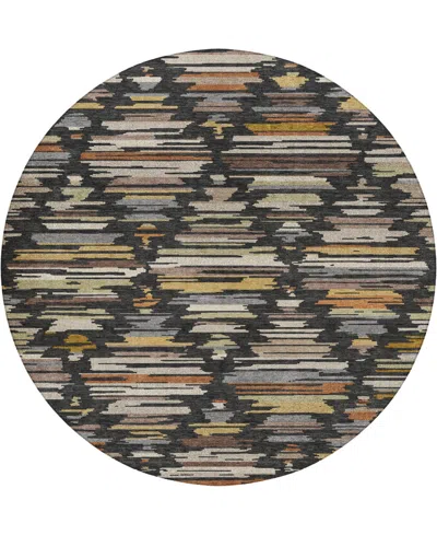 Dalyn Kenner Kn2 8'x8' Round Area Rug In Black