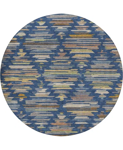 Dalyn Kenner Kn2 8'x8' Round Area Rug In Blue