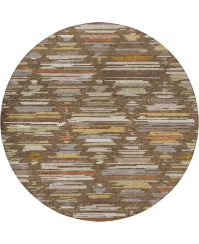 Dalyn Kenner Kn2 8'x8' Round Area Rug In Brown