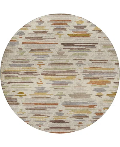 Dalyn Kenner Kn2 8'x8' Round Area Rug In Brown