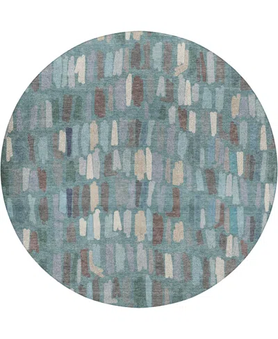 Dalyn Kenner Kn5 8'x8' Round Area Rug In Blue