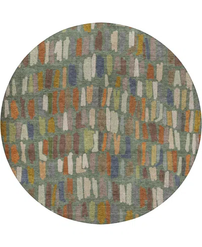 Dalyn Kenner Kn5 8'x8' Round Area Rug In Brown