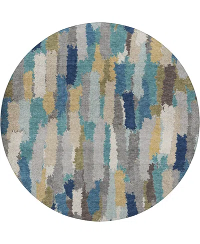 Dalyn Kenner Kn6 8'x8' Round Area Rug In Blue