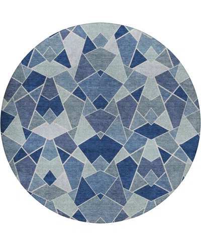 Dalyn Kenner Kn8 8'x8' Round Area Rug In Blue