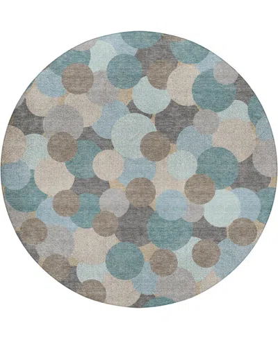 Dalyn Kenner Kn9 8'x8' Round Area Rug In Blue