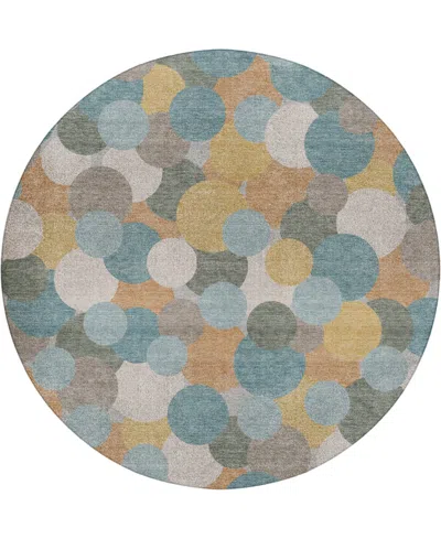 Dalyn Kenner Kn9 8'x8' Round Area Rug In Blue