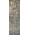 Dalyn Kochi Kc11 2'3"x7'6" Runner Area Rug In Gray