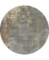 Dalyn Kochi Kc11 8'x8' Round Area Rug In Gray