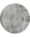 Dalyn Kochi Kc4 8'x8' Round Area Rug In Gray