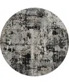 Dalyn Kochi Kc7 8'x8' Round Area Rug In Black