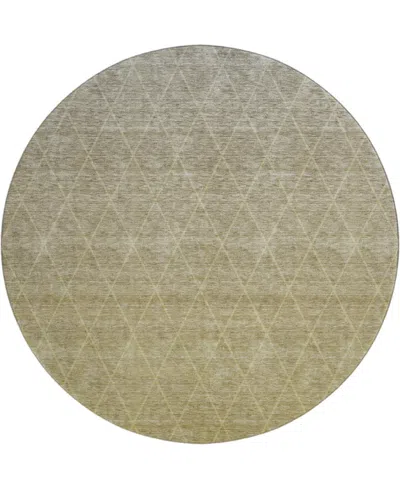 Dalyn Lazio Washable Lz2 8'x8' Round Area Rug In Gold
