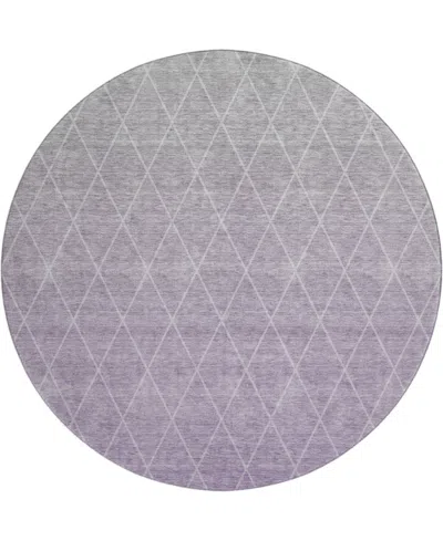 Dalyn Lazio Washable Lz2 8'x8' Round Area Rug In Lavender