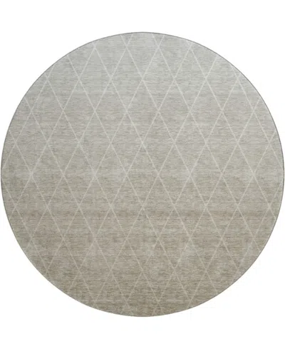 Dalyn Lazio Washable Lz2 8'x8' Round Area Rug In Taupe