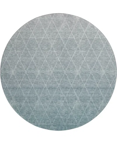Dalyn Lazio Washable Lz2 8'x8' Round Area Rug In Teal