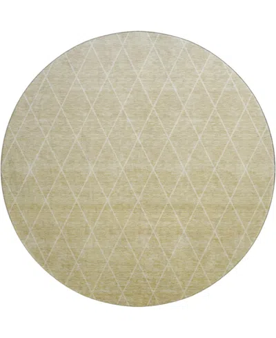 Dalyn Lazio Washable Lz2 8'x8' Round Area Rug In Wheat