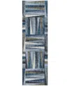 Dalyn Lorenzo Ln2 2'3"x7'6" Runner Area Rug In Blue