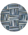 Dalyn Lorenzo Ln2 8'x8' Round Area Rug In Blue