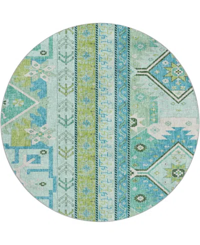 Dalyn Lorenzo Ln3 8'x8' Round Area Rug In Blue