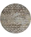 Dalyn Lorenzo Ln7 8'x8' Round Area Rug In Brown