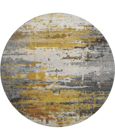 Dalyn Lumara Lm1 8'x8' Round Area Rug In Animal Print