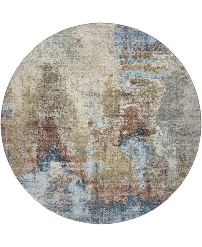 Dalyn Lumara Lm2 8'x8' Round Area Rug In Animal Print