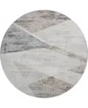Dalyn Neo No11 8'x8' Round Area Rug In Gray