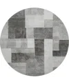 Dalyn Neo No15 8'x8' Round Area Rug In Gray