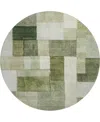 Dalyn Neo No15 8'x8' Round Area Rug In Green