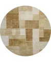 Dalyn Neo No15 8'x8' Round Area Rug In Brown