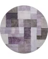Dalyn Neo No15 8'x8' Round Area Rug In Purple