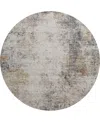 Dalyn Neo No4 8'x8' Round Area Rug In Gray