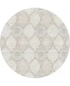 Dalyn Neo No7 8'x8' Round Area Rug In Gray