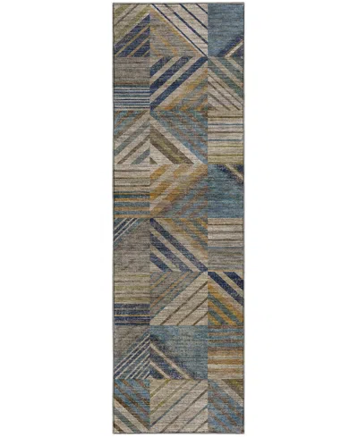 Dalyn Nexus Nx2 2'3"x7'6" Runner Area Rug In Blue