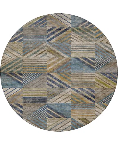Dalyn Nexus Nx2 8'x8' Round Area Rug In Blue