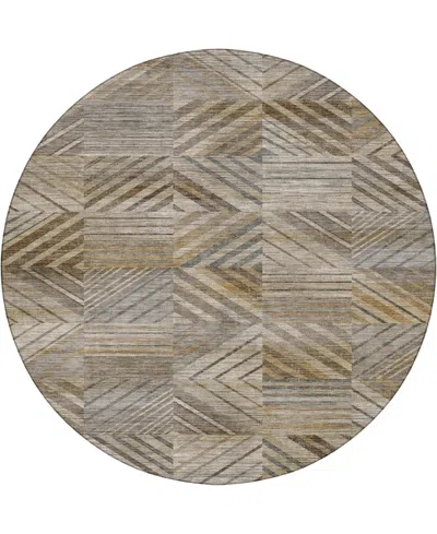 Dalyn Nexus Nx2 8'x8' Round Area Rug In Brown
