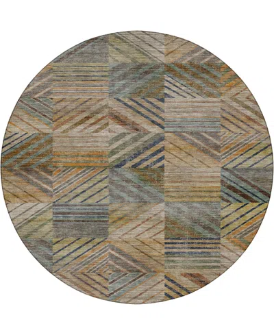Dalyn Nexus Nx2 8'x8' Round Area Rug In Brown