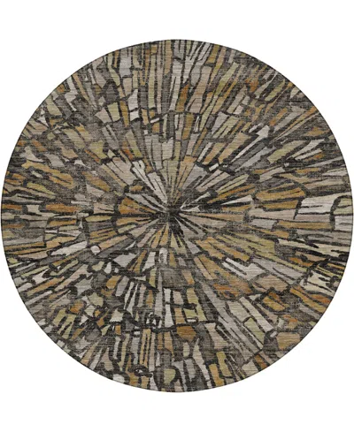 Dalyn Nexus Nx3 8'x8' Round Area Rug In Gray