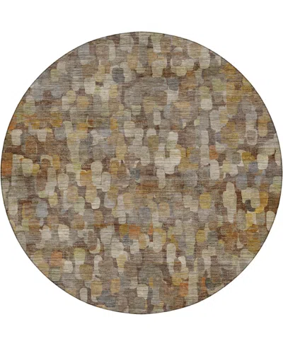 Dalyn Nexus Nx4 8'x8' Round Area Rug In Brown