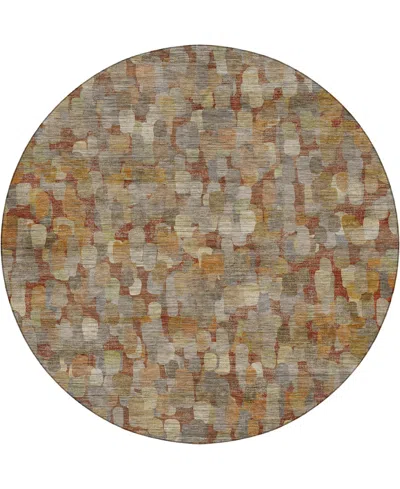 Dalyn Nexus Nx4 8'x8' Round Area Rug In Brown