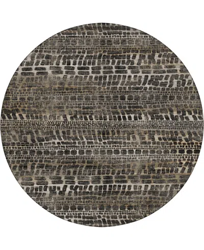 Dalyn Nexus Nx5 8'x8' Round Area Rug In Black