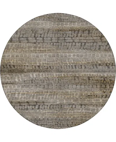 Dalyn Nexus Nx5 8'x8' Round Area Rug In Gray