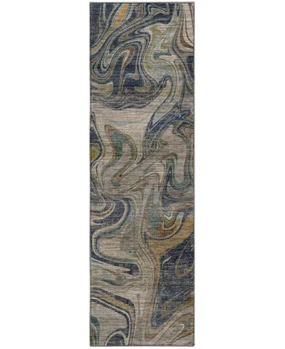 Dalyn Nexus Nx6 2'3"x7'6" Runner Area Rug In Blue