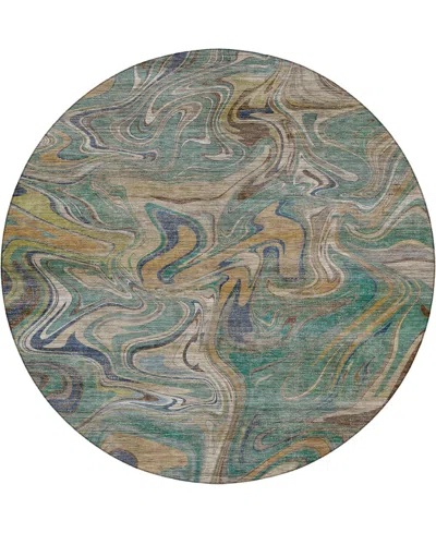 Dalyn Nexus Nx6 8'x8' Round Area Rug In Blue